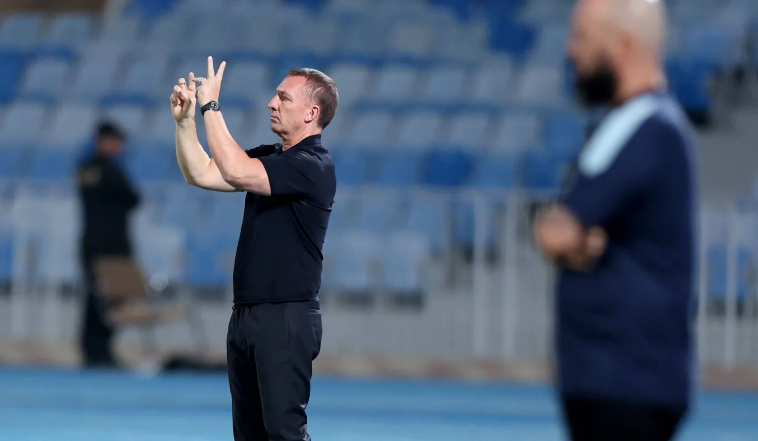 الآيرلندي بريندان رودجرز مدرب فريق القادسية (تصوير: مشعل القدير) 