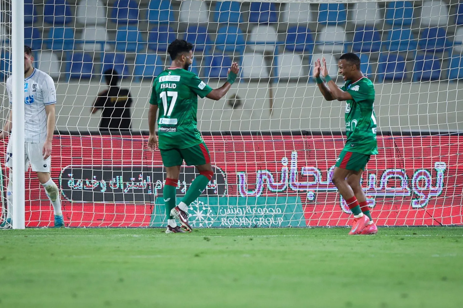 فرحة اتفاقية بعد هدف الغنام (موقع النادي)