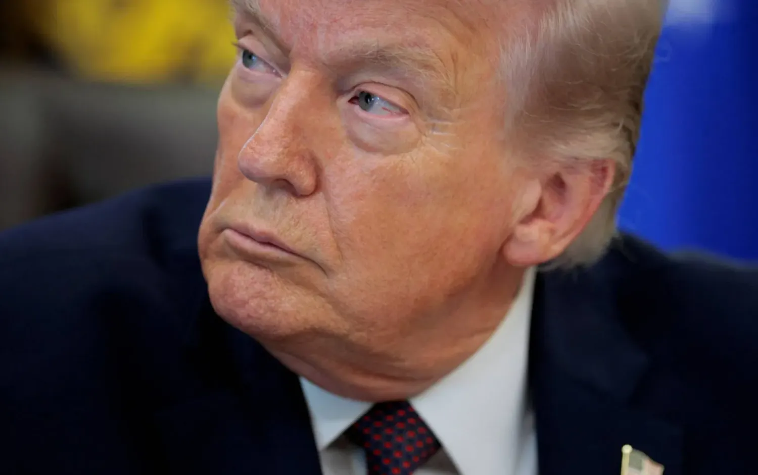 US President Donald Trump attends the signing ceremony for an executive order on mail ballots, in the Oval Office of the White House in Washington, DC, March 31, 2026. (Reuters)