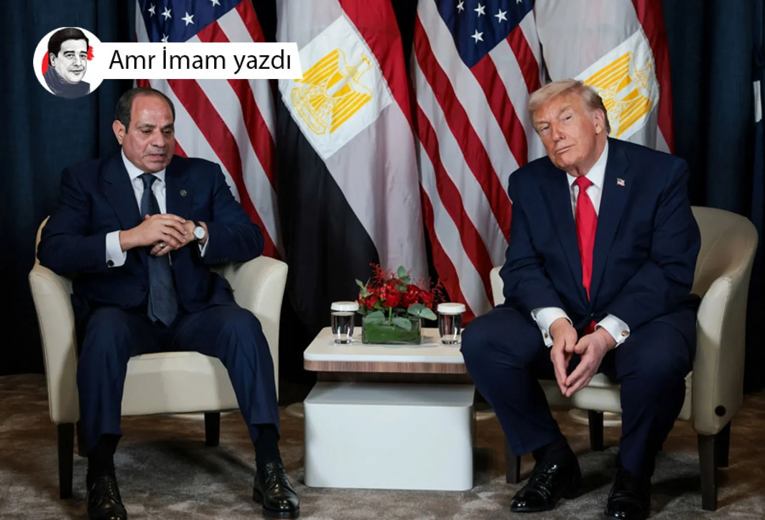 ABD Başkanı Donald Trump ve Mısır Cumhurbaşkanı Abdulfettah es-Sisi, 21 Ocak 2026'da İsviçre'nin Davos kentinde düzenlenen Dünya Ekonomik Forumu'nda (Reuters)