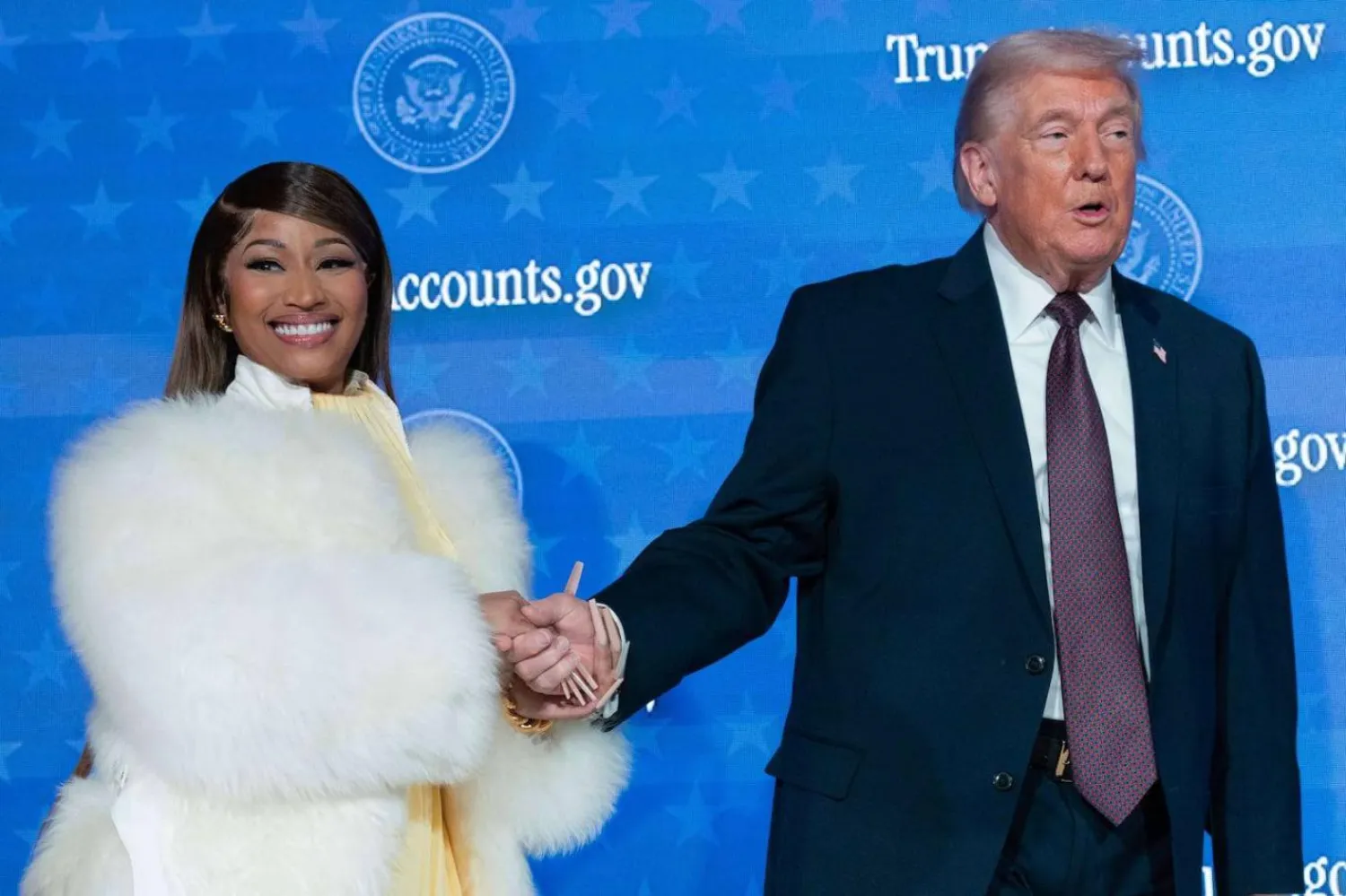 Rapçi Nicki Minaj, ABD Başkanı Donald Trump'ın sıkı bir destekçisi olduğunu açıklamıştı (AP)
