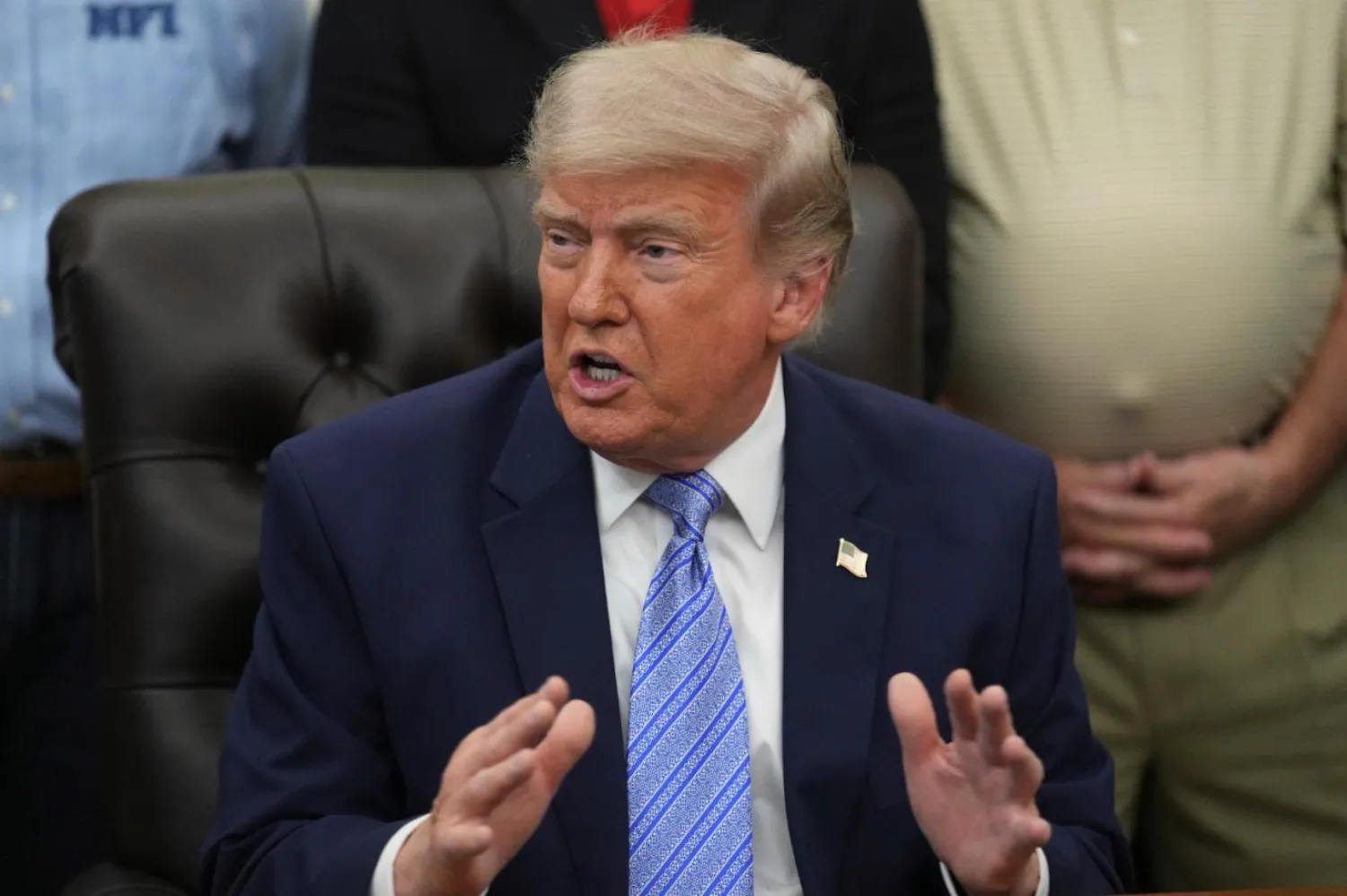 ABD Başkanı Donald Trump, 21 Mayıs 2026 Perşembe günü Washington'daki Beyaz Saray'ın Oval Ofisi'nde konuşma yapıyor (AP)