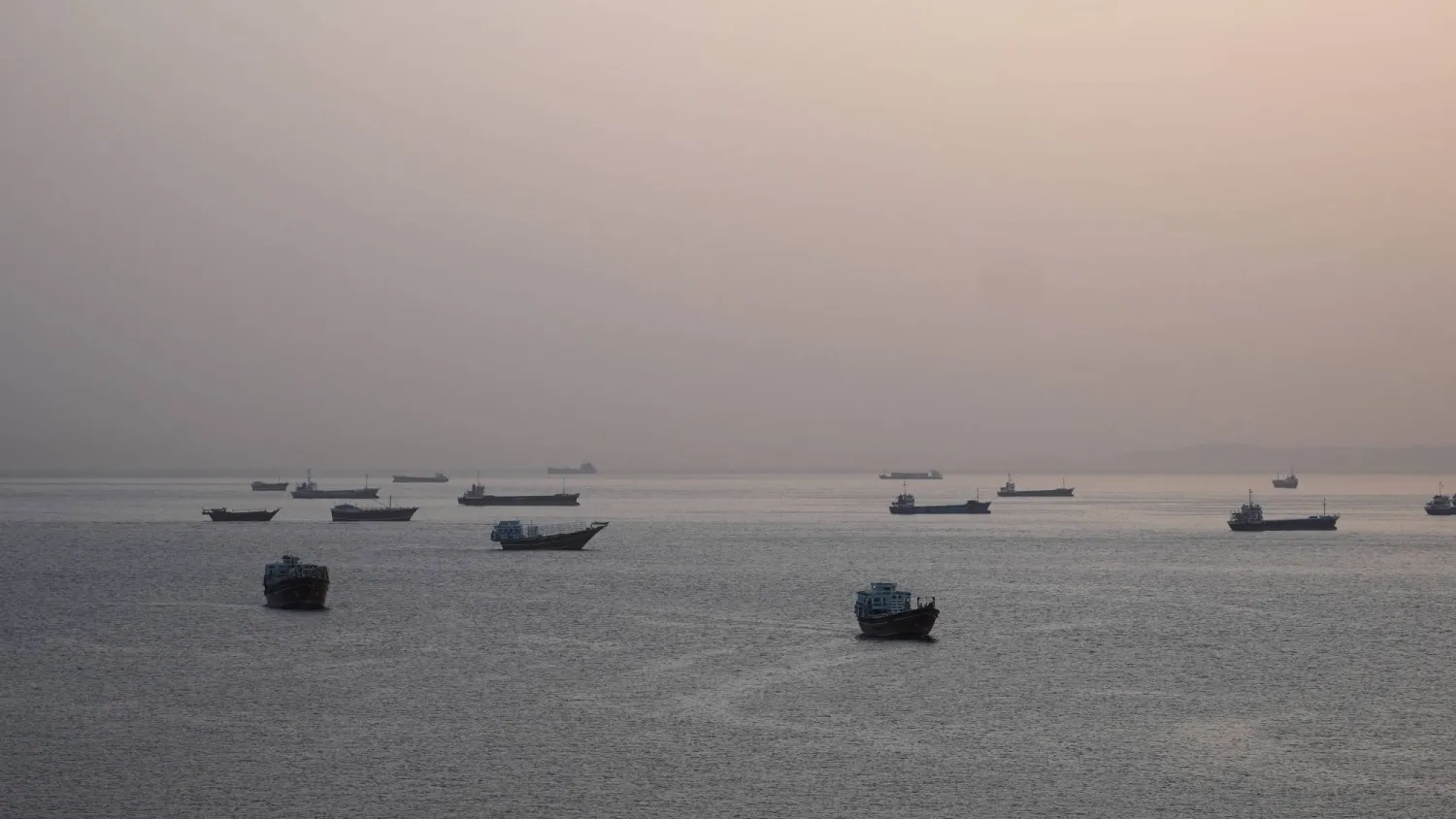 Ships and boats in the Strait of Hormuz, Musandam, Oman, May 1, 2026. REUTERS/Stringer