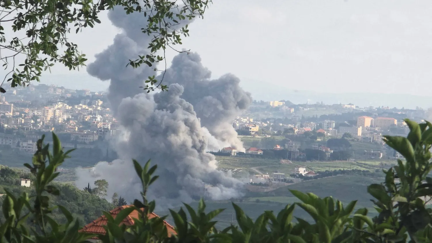  Smoke rises in Habboush, Nabatiyeh Governorate, in southern Lebanon, following Israeli strikes, Lebanon, May 1, 2026. (Reuters)