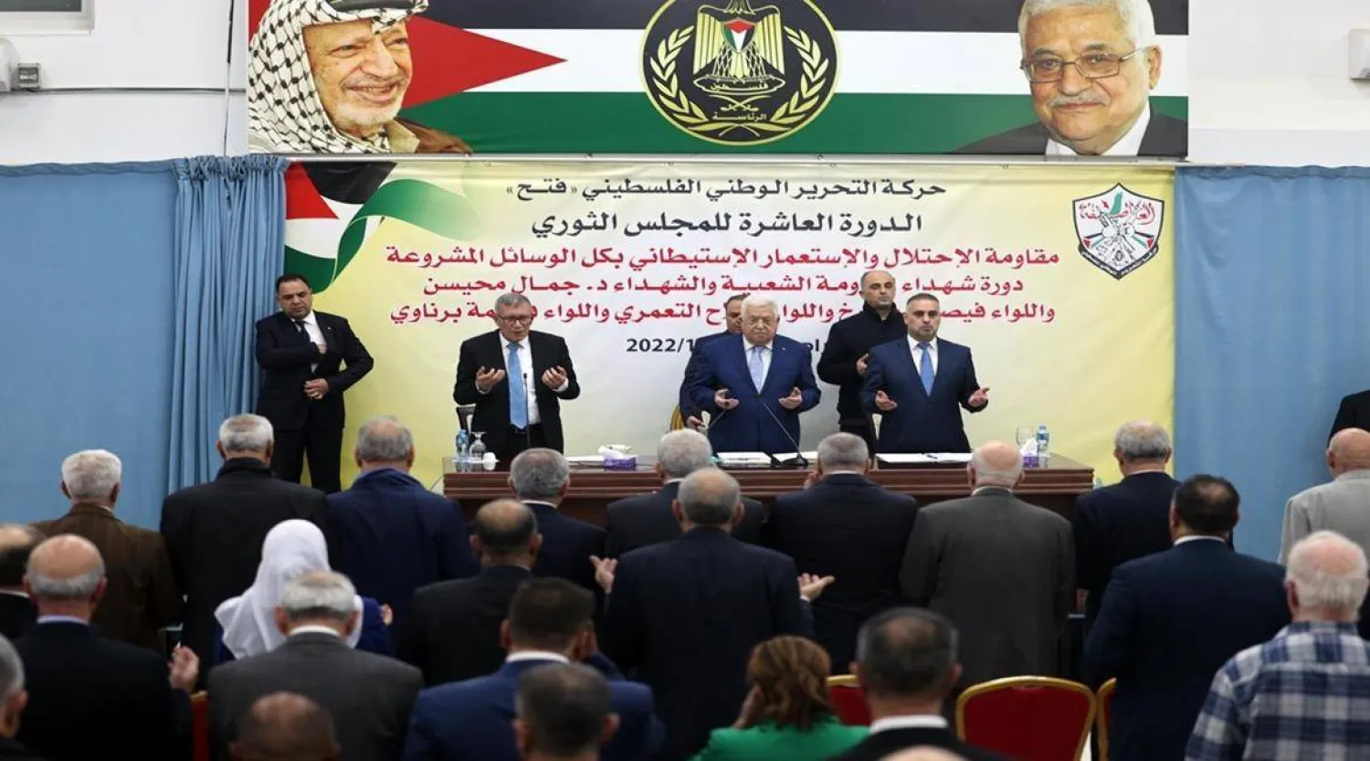الرئيس محمود عباس خلال ترؤسه اجتماع «المجلس الثوري» لحركة «فتح» (أرشيفية - وفا)