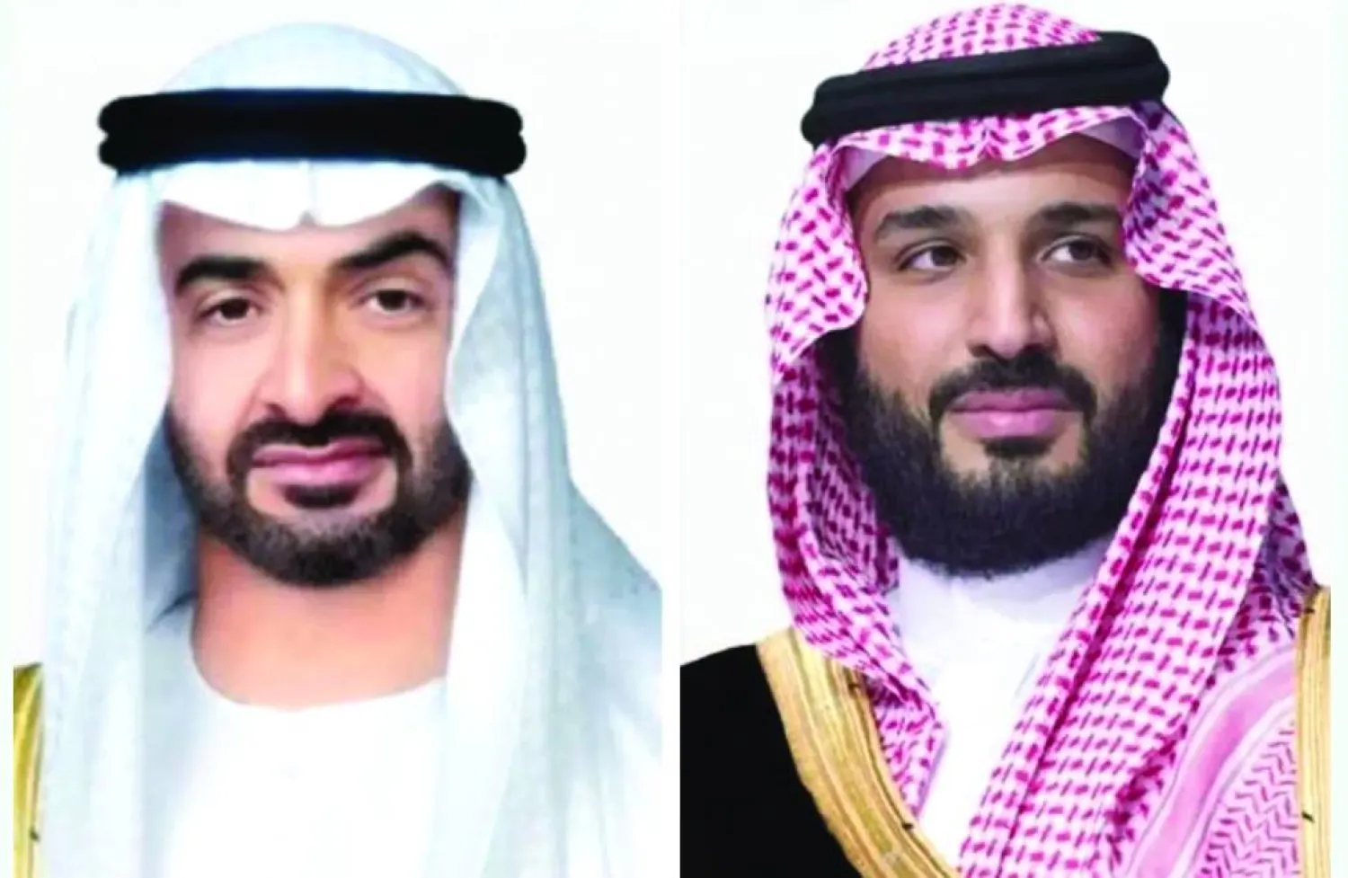 ولي العهد السعودي الأمير محمد بن سلمان والرئيس الإماراتي الشيخ محمد بن زايد (الخارجية السعودية)