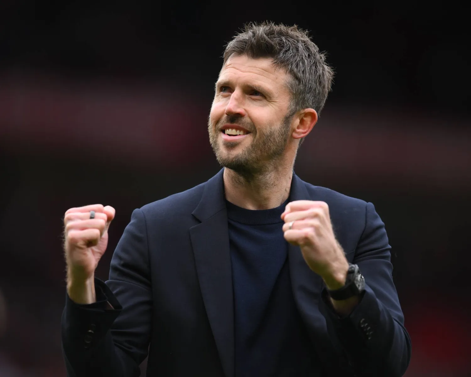 Manchester United Manager Michael Carrick gestures after the English Premier League match between Manchester United and Liverpool FC in Manchester, Britain, 03 May 2026.  EPA/GARY OAKLEY