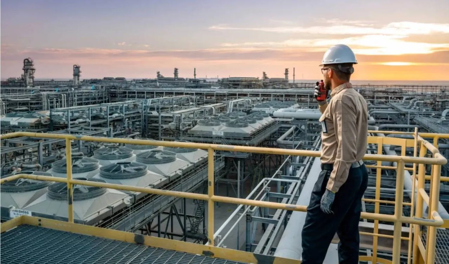 An engineer seen at an Aramco facility. Photo: Aramco website