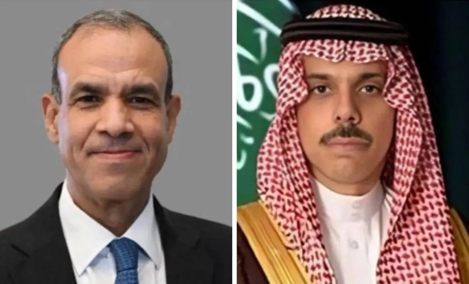Saudi Foreign Minister Prince Faisal bin Farhan bin Abdullah and Egyptian FM Dr. Badr Abdelatty. (Egyptian Foreign Ministry)