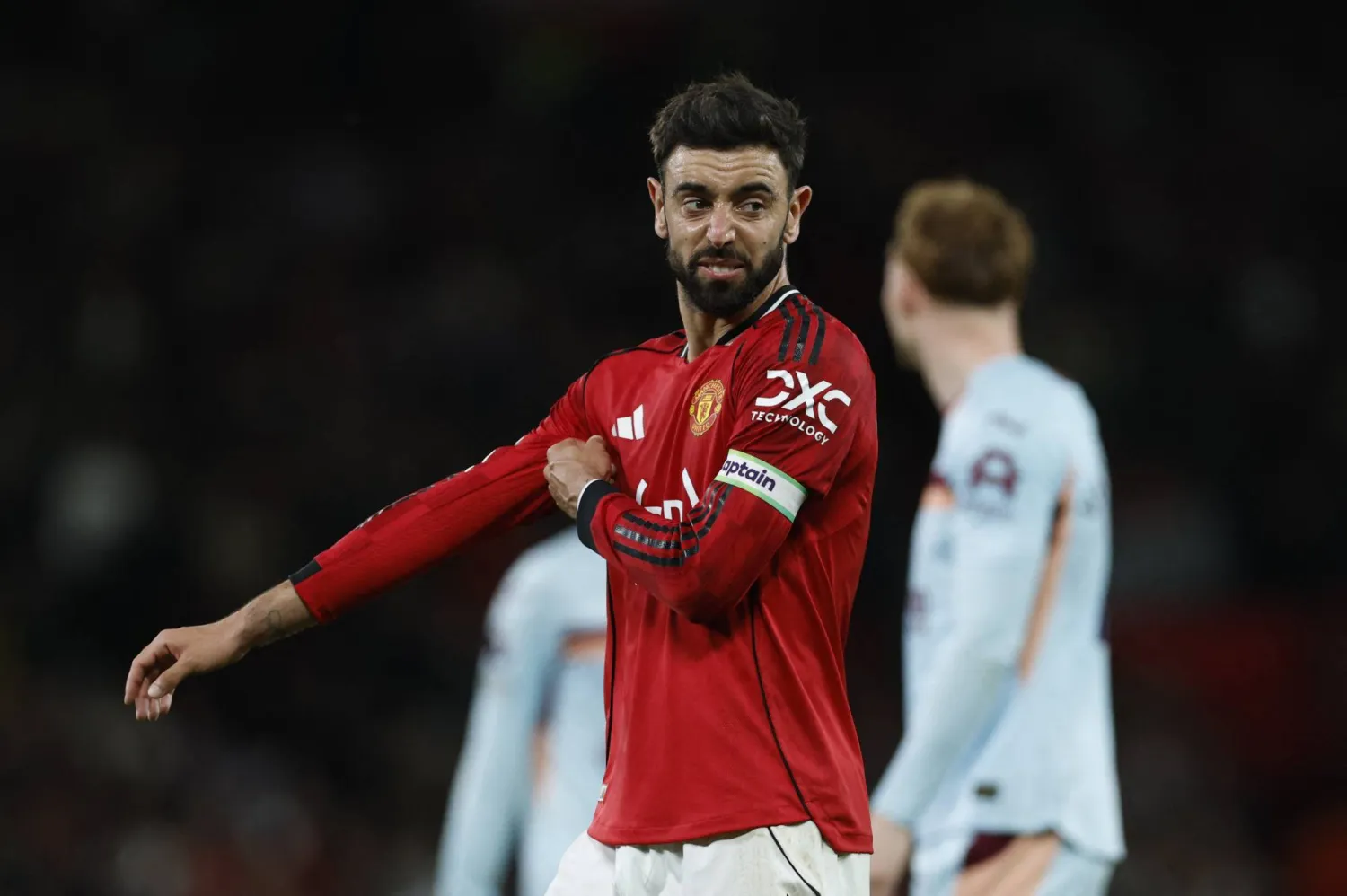 برونو فرنانديز قائد فريق مانشستر يونايتد (رويترز)