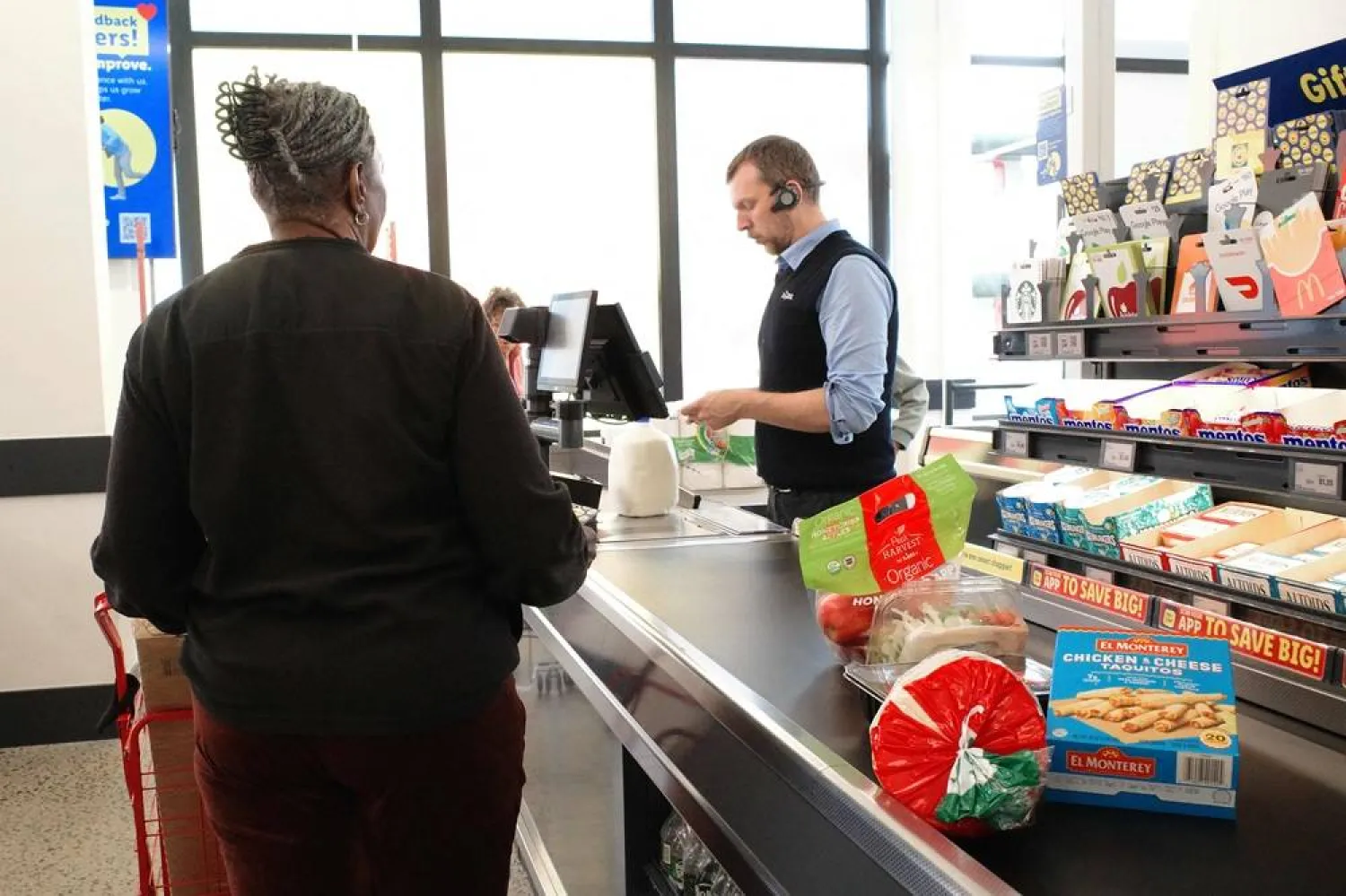 People shop at a Lidl Supermarket on May 11, 2026 in the Crown Heights neighborhood of the Brooklyn borough in New York City. (Getty Images/AFP)