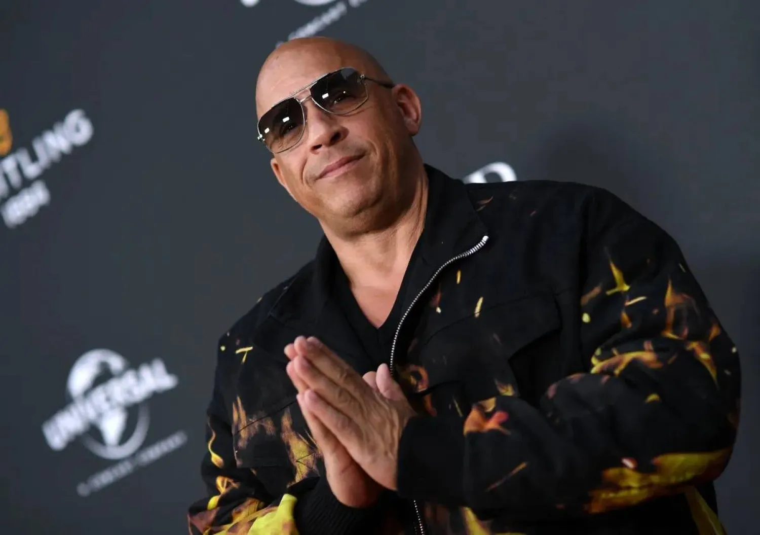 US actor Vin Diesel at the Universal Studios backlot in Universal City, California, on May 20, 2023. (AFP) 