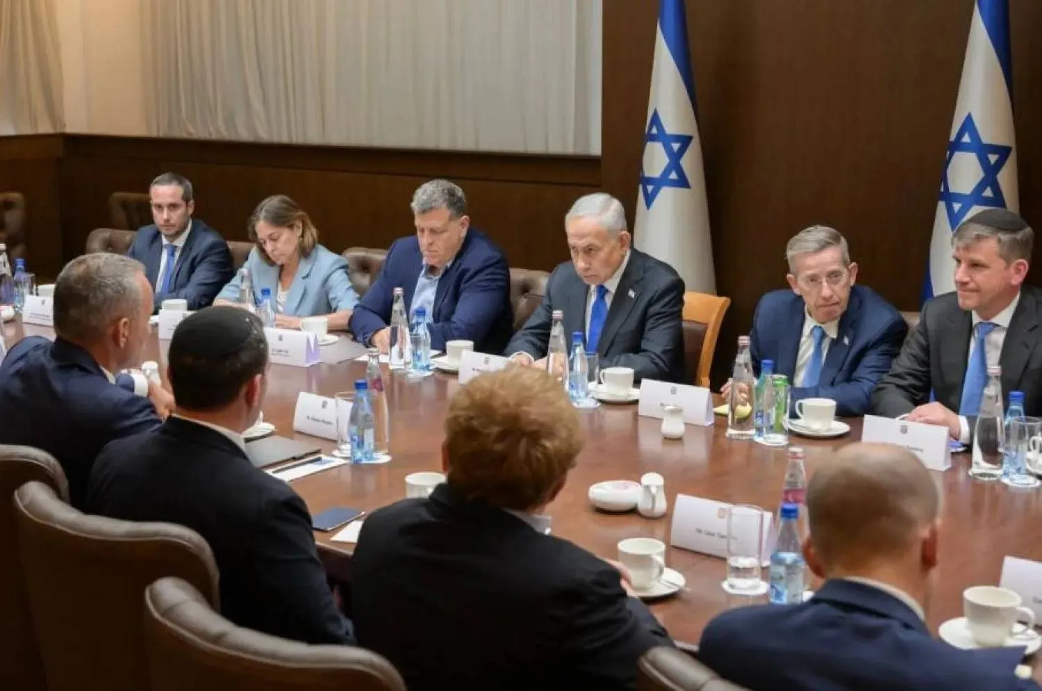 Israeli Prime Minister Benjamin Netanyahu meets Nikolay Mladenov, the Board of Peace representative for Gaza, on Wednesday (Israeli Prime Minister’s Office) 