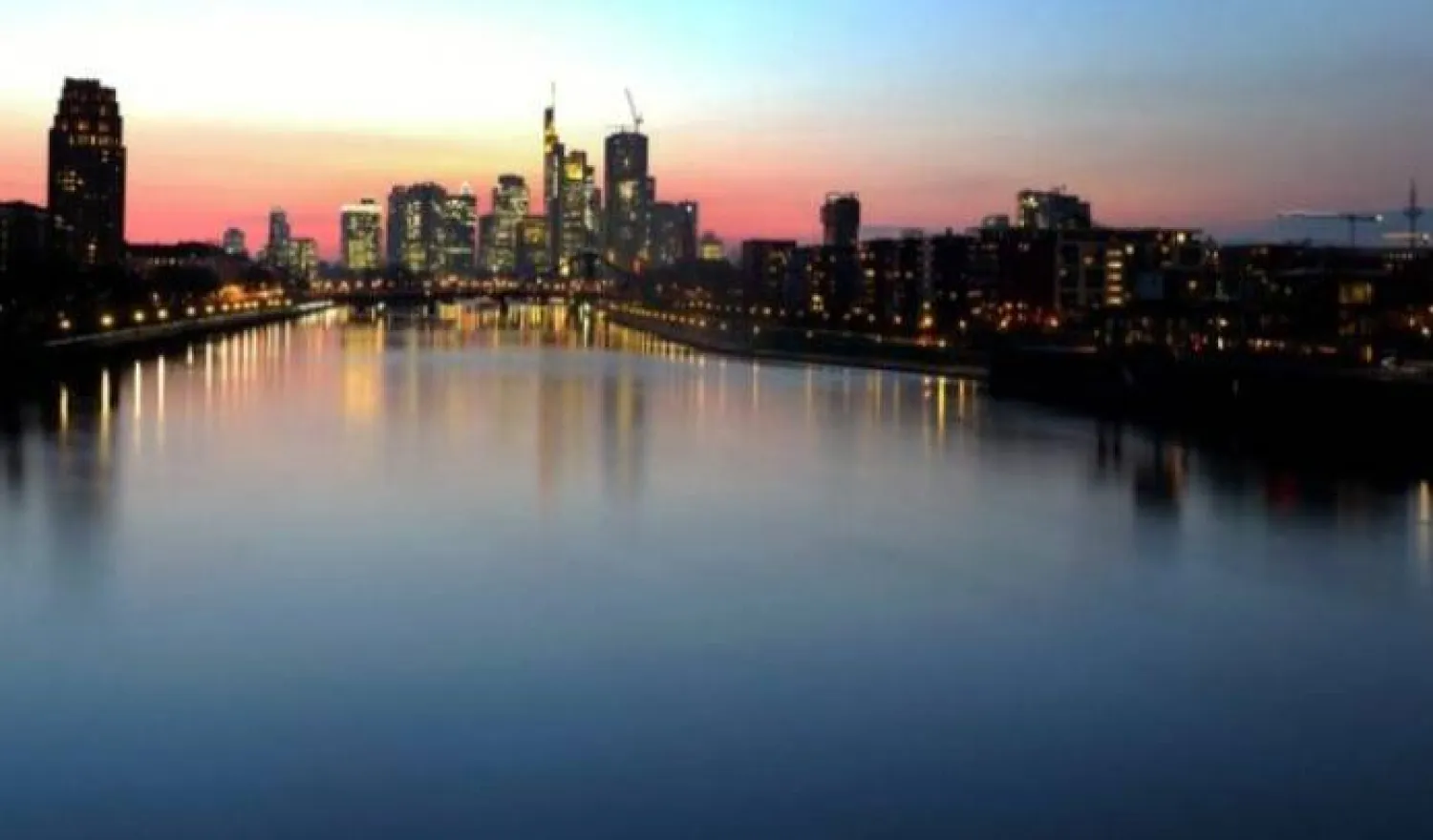 The skyline with the banking district is seen during sunset in Frankfurt, Germany, February 27, 2024. REUTERS/Kai Pfaffenbach  