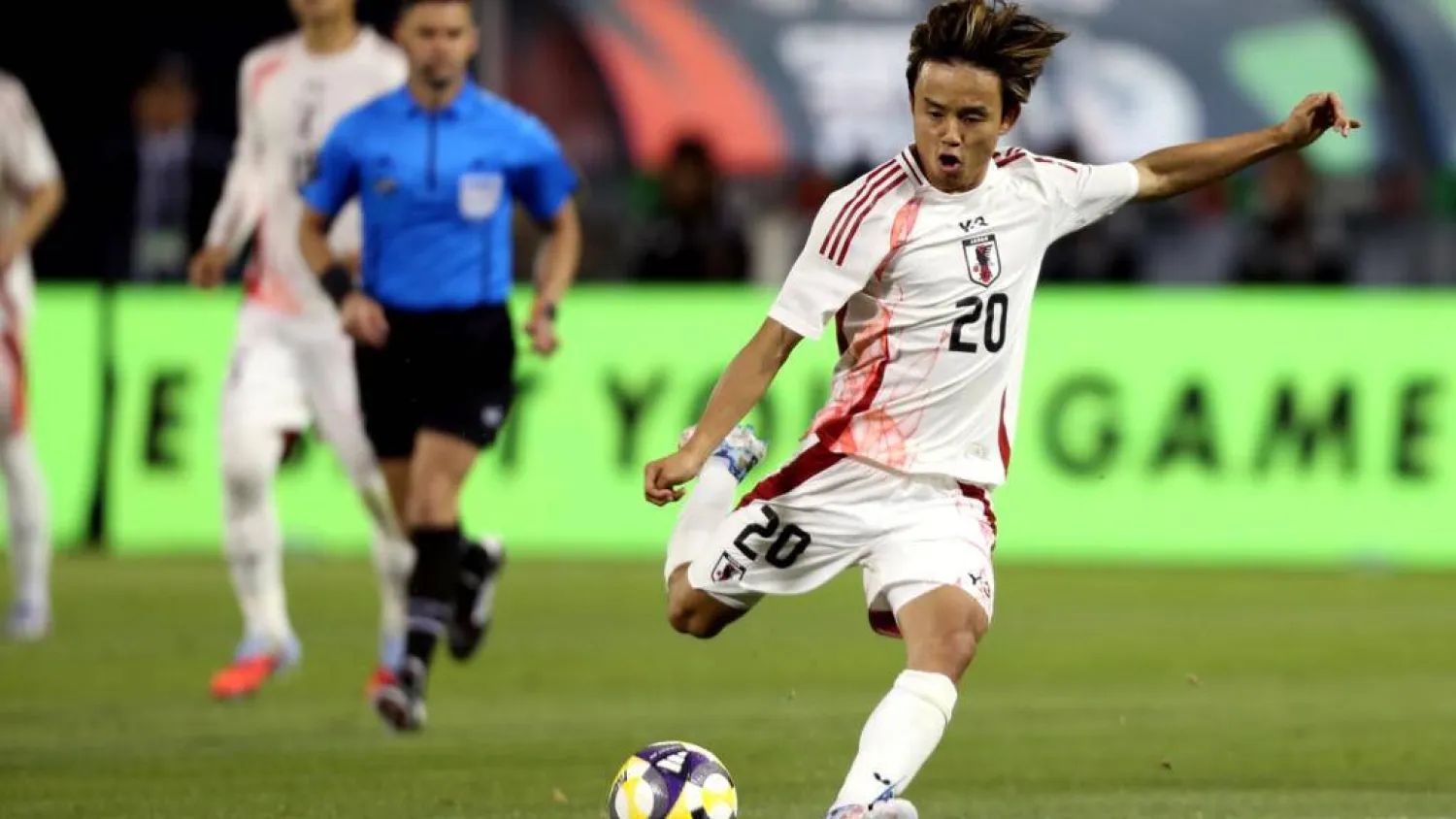 Takefusa Kubo was named in Japan's World Cup squad on Friday. Karl Mondon / AFP
