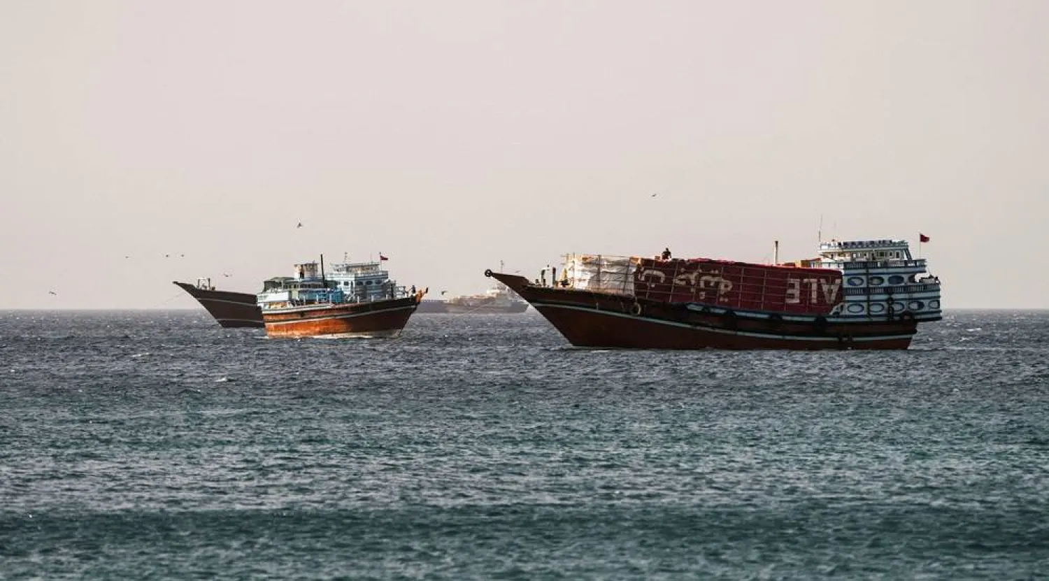 Vessels in the Strait of Hormuz, Musandam, Oman, May 15, 2026. (Reuters)