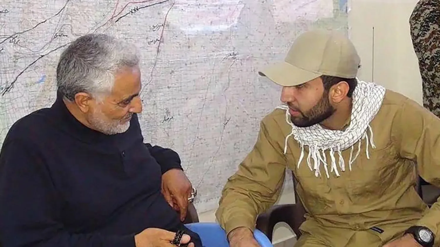 محمد باقر السعدي مع قاسم سليماني (وزارة العدل الأميركية)​​​​​​​