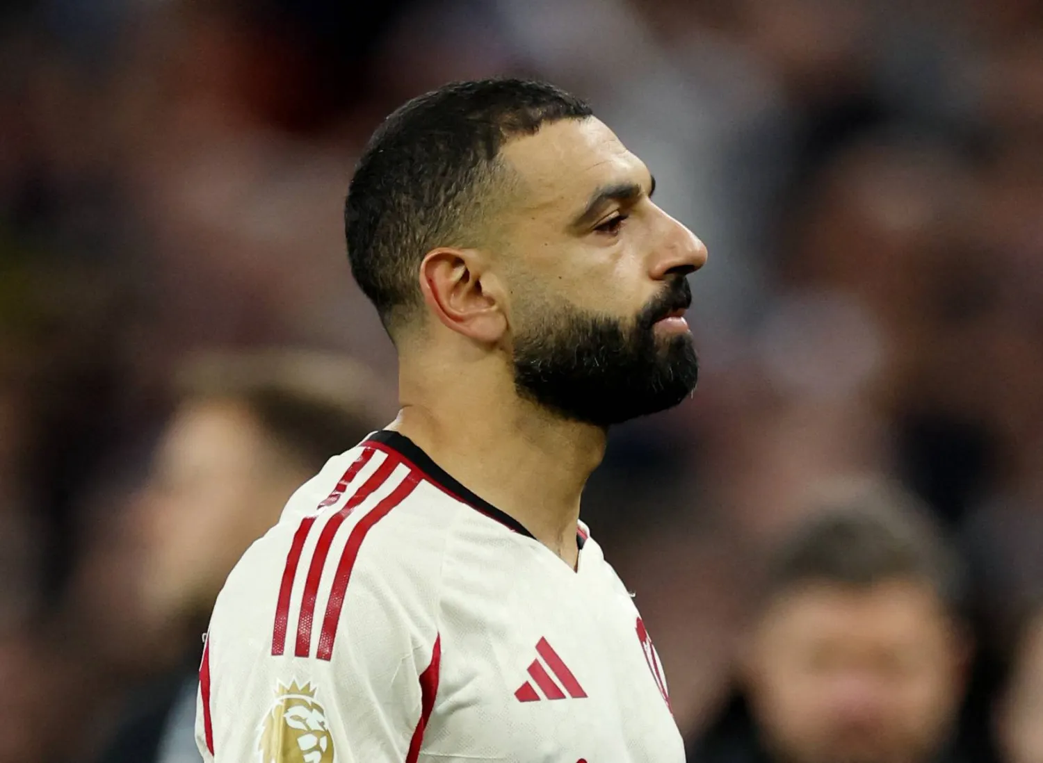 Football - Premier League - Aston Villa v Liverpool - Villa Park, Birmingham, Britain - May 15, 2026 Liverpool's Mohamed Salah looks dejected after the match. (Reuters)