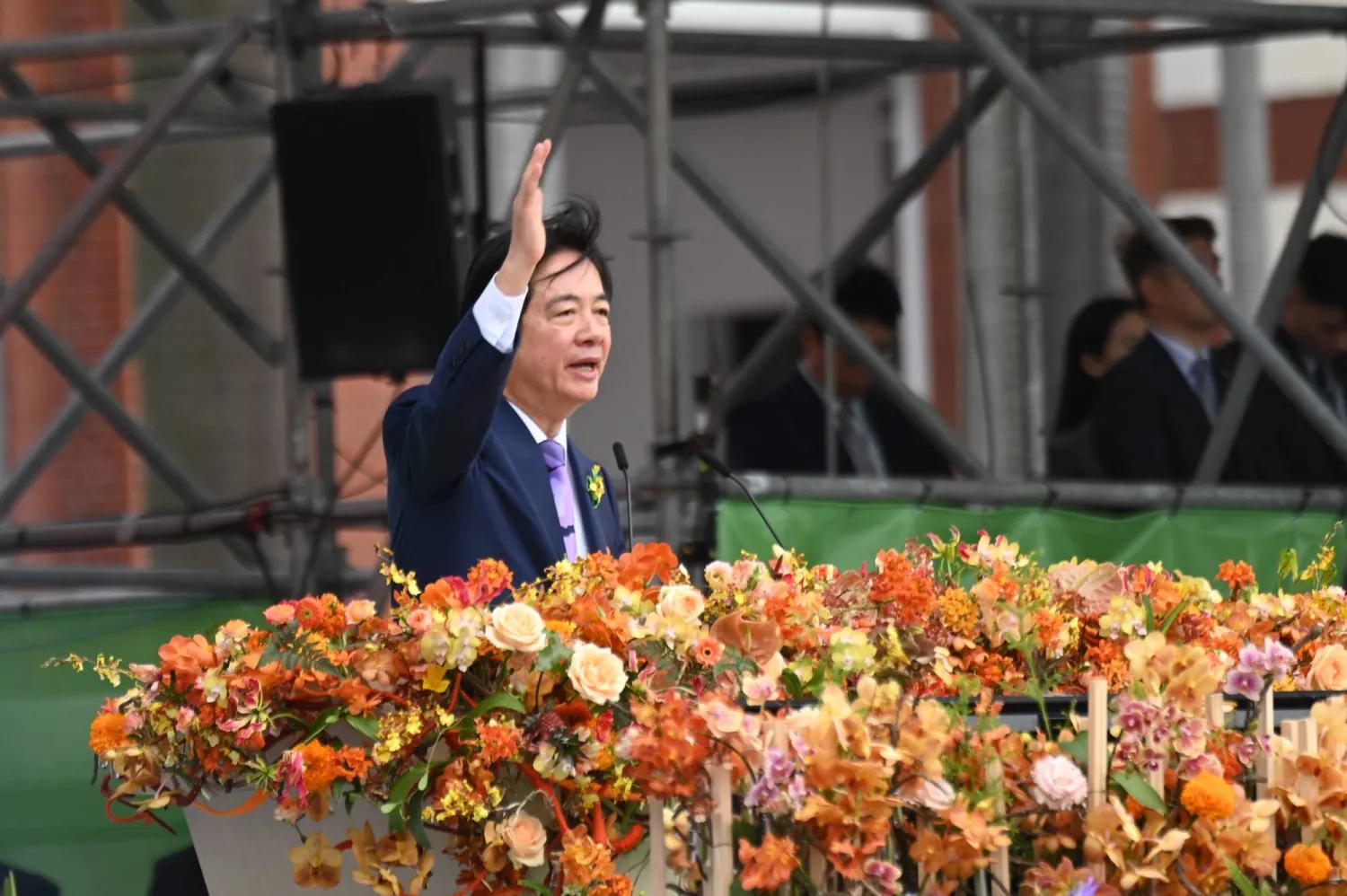20 May 2024, Taiwan, Taipei City: Taiwan's President Lai Ching-te is pictured during his inauguration speech. (dpa)