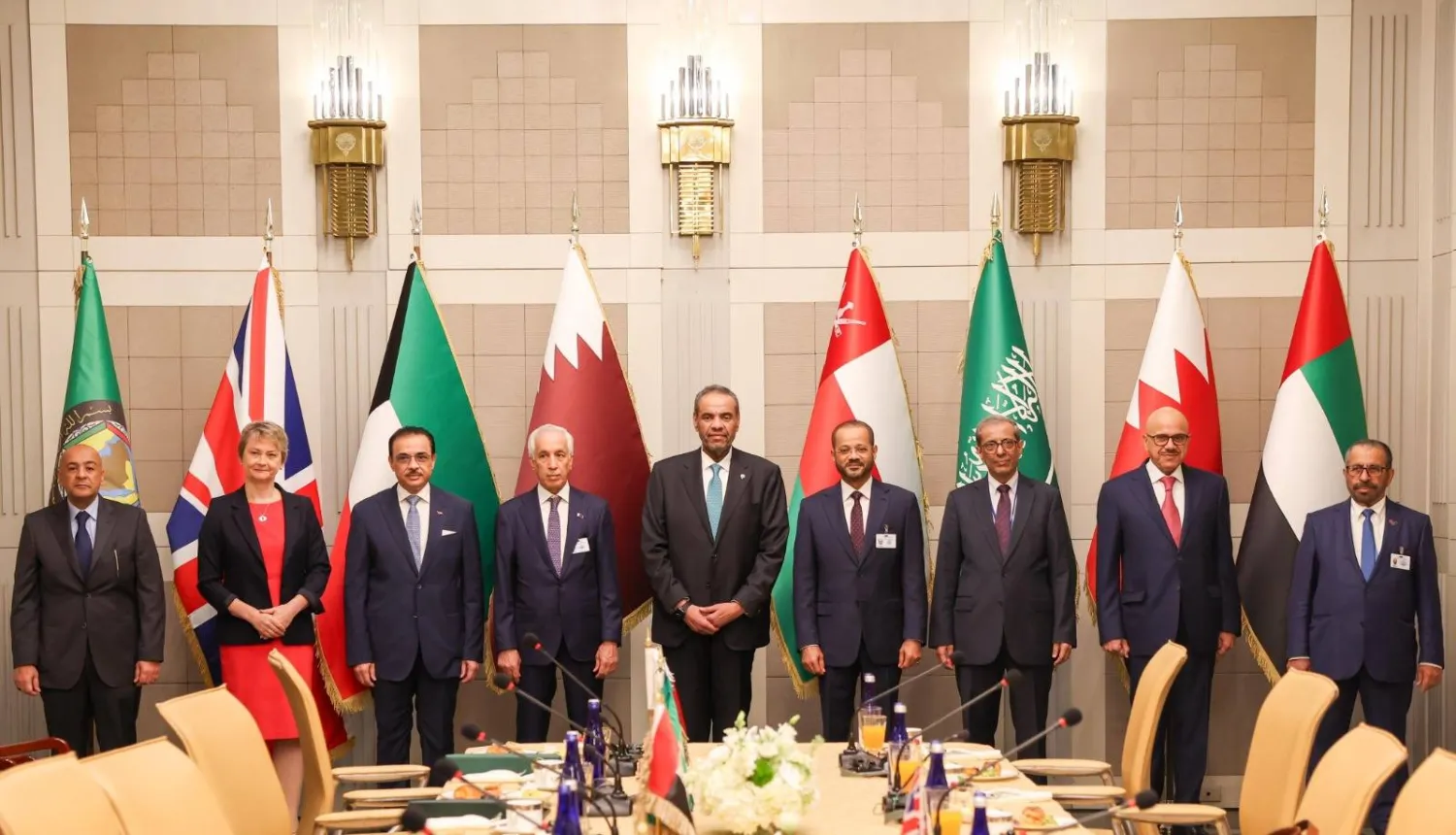 اجتماع وزاري سابق بين مجلس التعاون والمملكة المتحدة (موقع المجلس الإلكتروني)