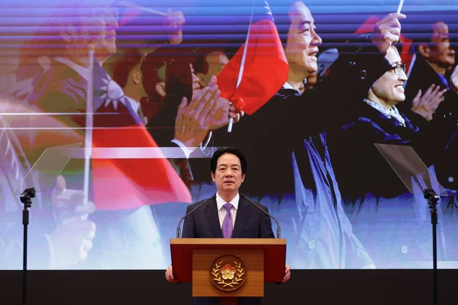  Taiwan's President Lai Ching-te speaks at a news conference on the second anniversary of his taking office, at the presidential building in Taipei, Taiwan May 20, 2026. (EPA)