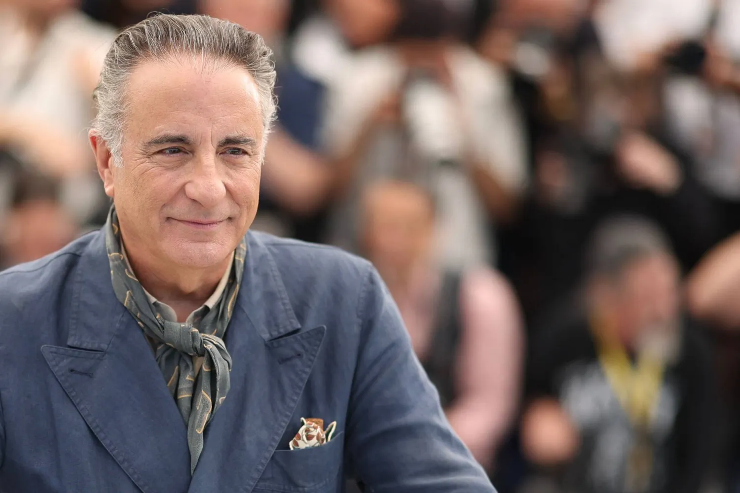 US actor Andy Garcia poses during a photocall of the film "Diamond" at the 79th edition of the Cannes Film Festival in Cannes, southern France on May 20, 2026. (Photo by Valery HACHE / AFP)
