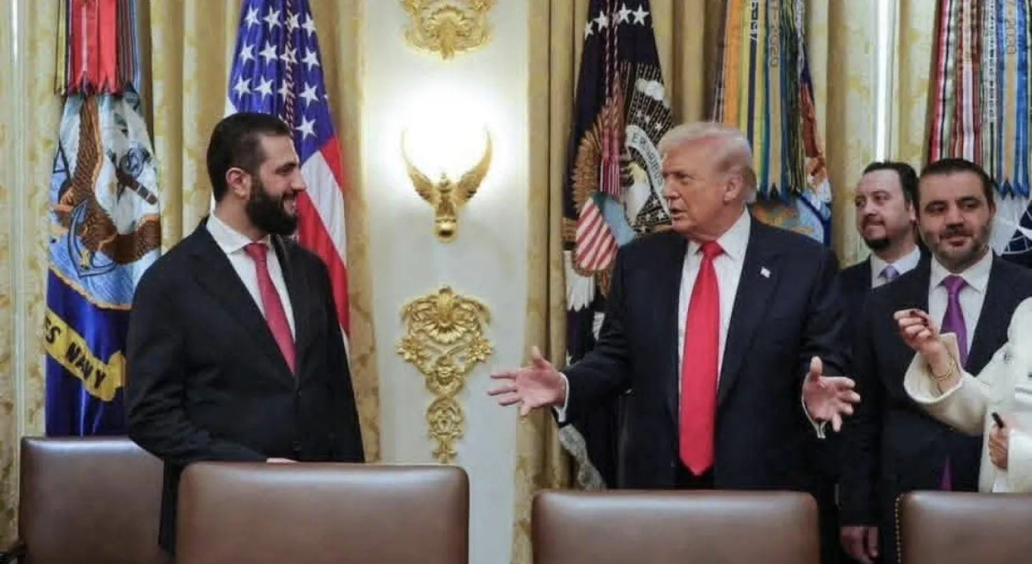 الرئيس ترمب مستقبلاً الرئيس أحمد الشرع في البيت الأبيض نوفمبر الماضي (الرئاسة السورية)
