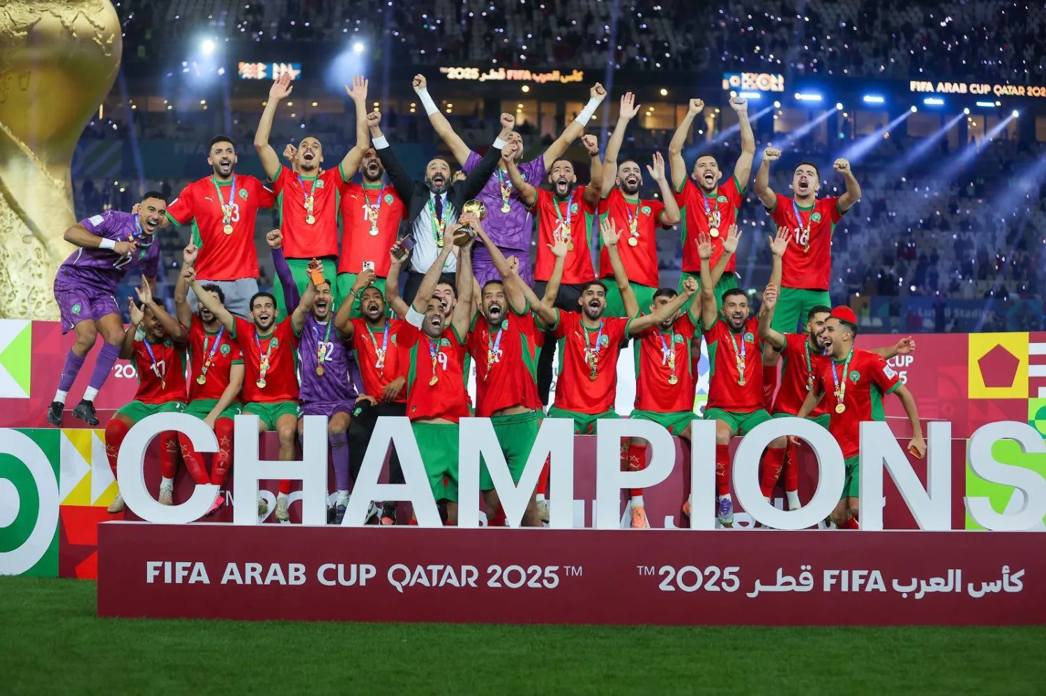 منتخب المغرب نجح في الفوز باللقب (اللجنة المنظمة لكأس العرب)