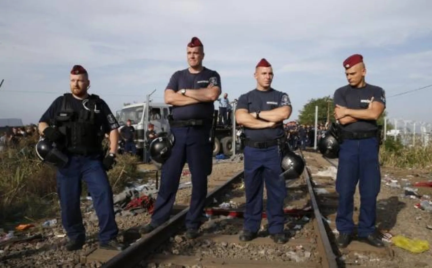 The police force on the front lines as Hungary prepares to enact new rules the government says will bring a halt to the illegal flow of migrants. (Reuters)