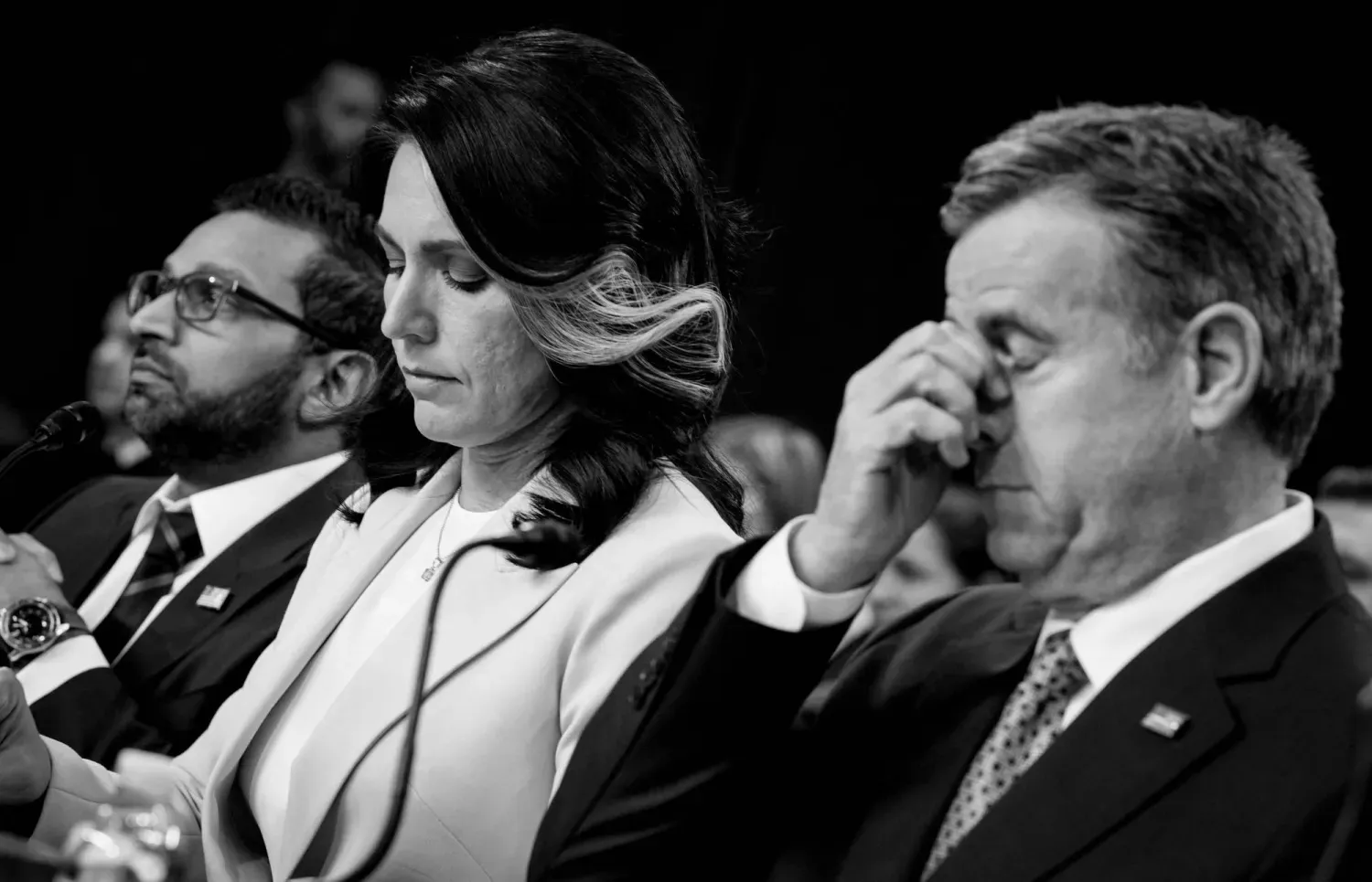 Tulsi Gabbard'ın 25 Mart'ta Senato önünde ifade verdiği bir duruşmadan bir sahne (AFP)