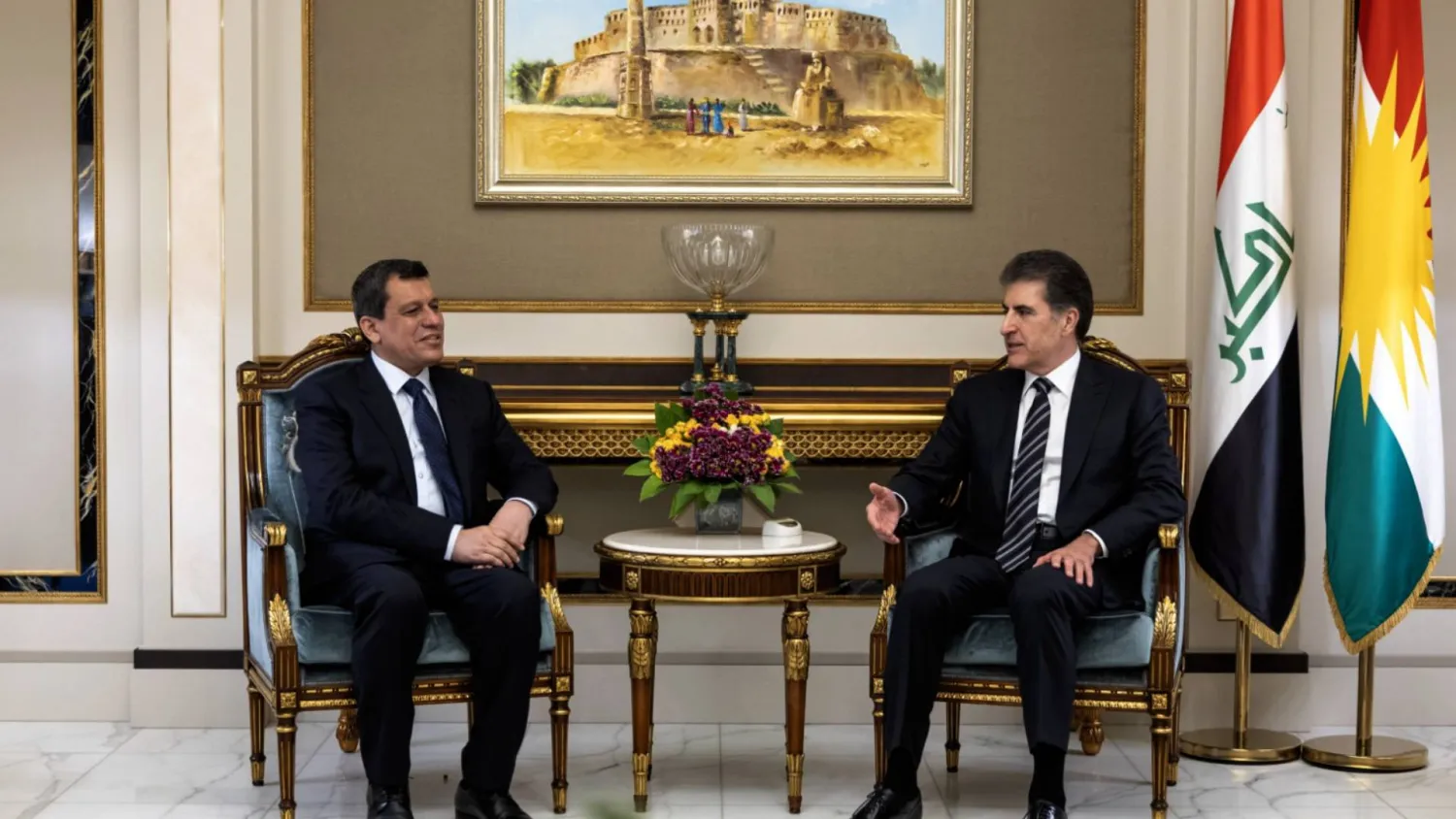 رئيس إقليم كردستان يستقبل مظلوم عبدي في أربيل