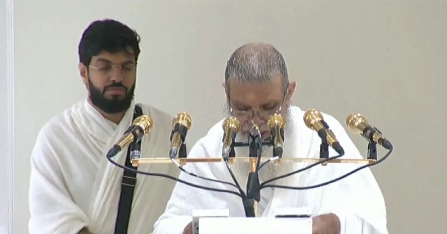 Sheikh Ali bin Abdulrahman Al-Huthaify, in his Day of Arafat sermon, called for the glorification of God's rites, adherence to calmness and order, and avoidance of anything that undermines the spirit of the pilgrimage. (Asharq Al-Awsat)