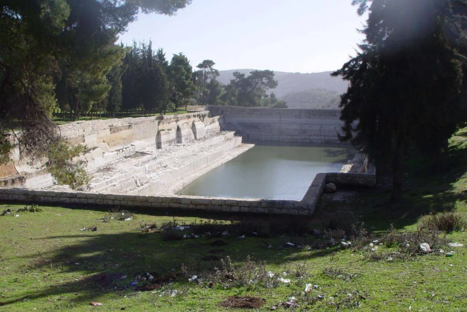 One of the historic Solomon’s Pools in Bethlehem, which Israeli Finance Minister Bezalal Smotrich has vowed to take control of. (Bethlehem Municipality)