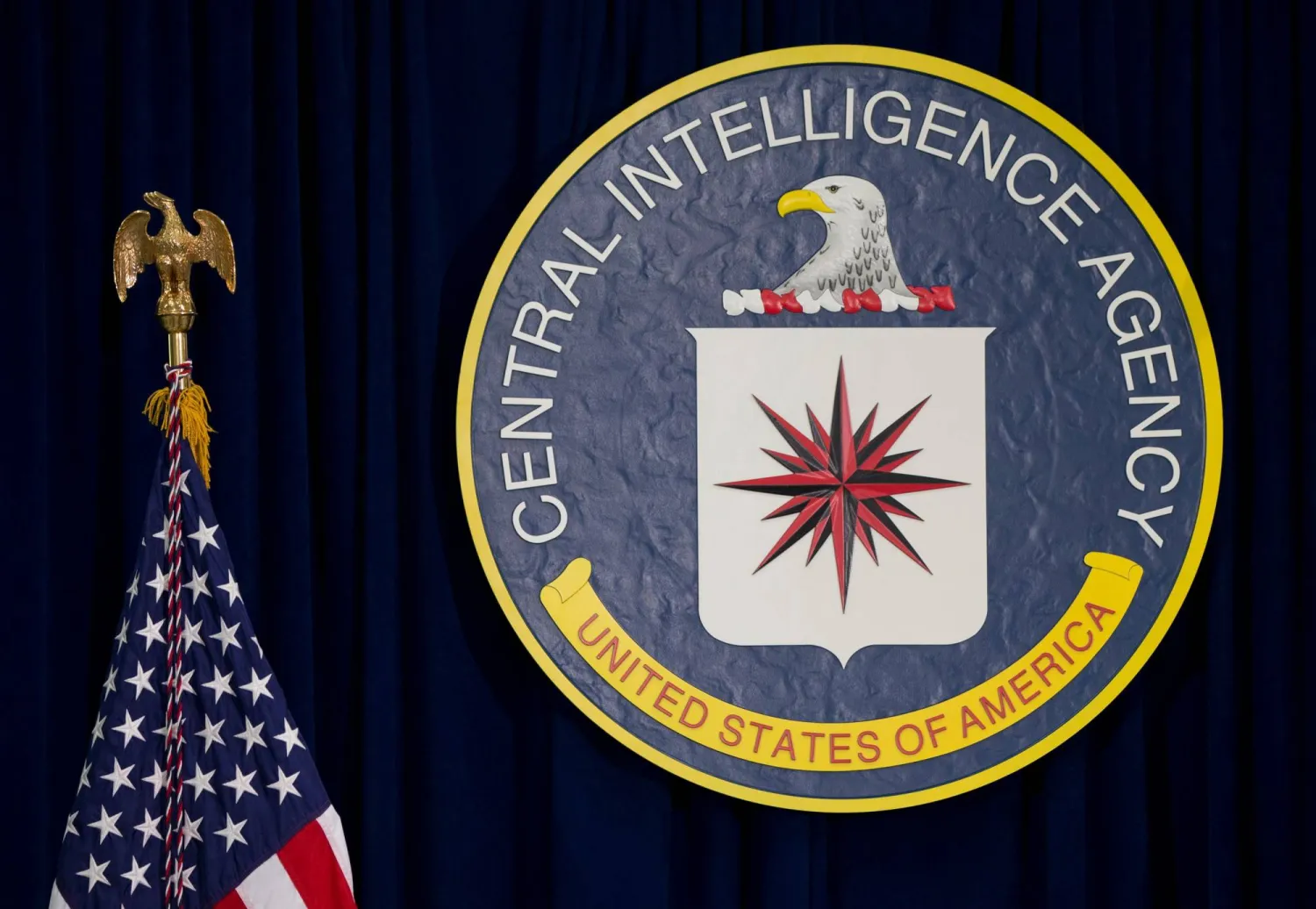 The seal of the Central Intelligence Agency is displayed at CIA headquarters in Langley, Va., April 13, 2016. (AP)
