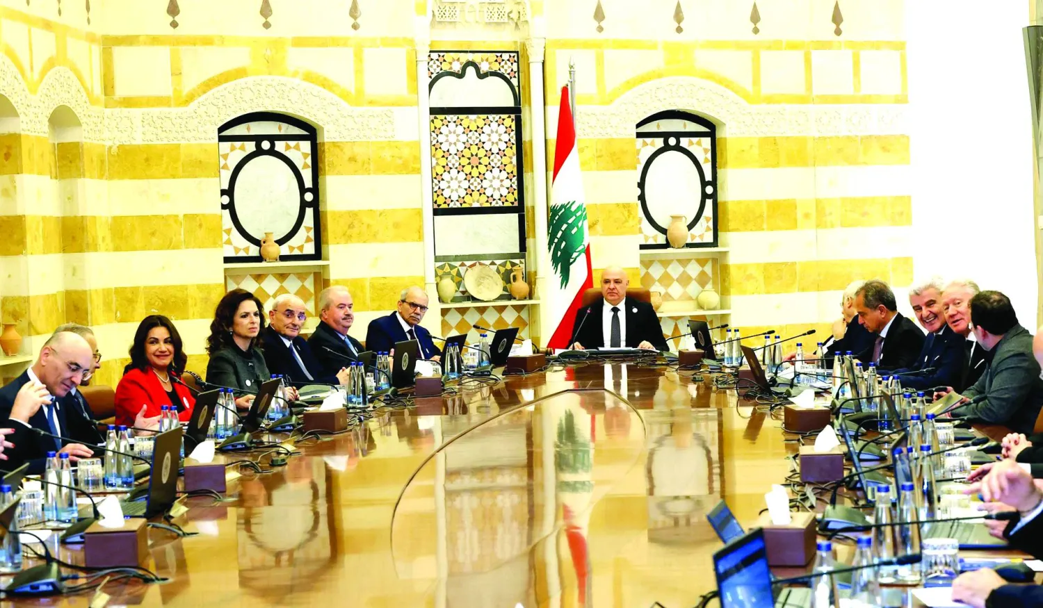 The Lebanese government in session chaired by President Joseph Aoun (Lebanese Presidency)