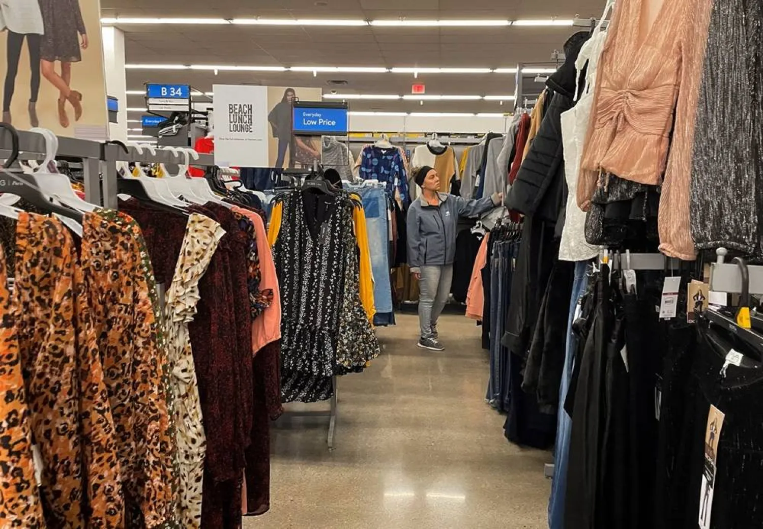 A shopper browses for clothing at a Walmart store in Flagstaff, Arizona, US, October 19, 2022. (Reuters)