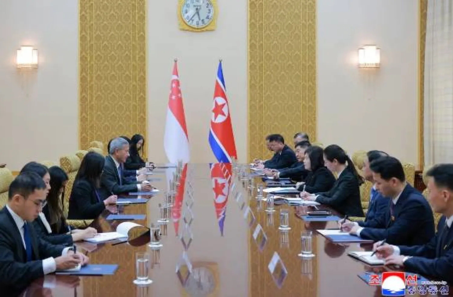 North Korea's Foreign Minister Choe Son Hui meets with Singapore Foreign Minister Vivian Balakrishnan in Pyongyang, North Korea, May 26, 2026, in this picture released by North Korea's official Korean Central News Agency. KCNA via REUTERS  