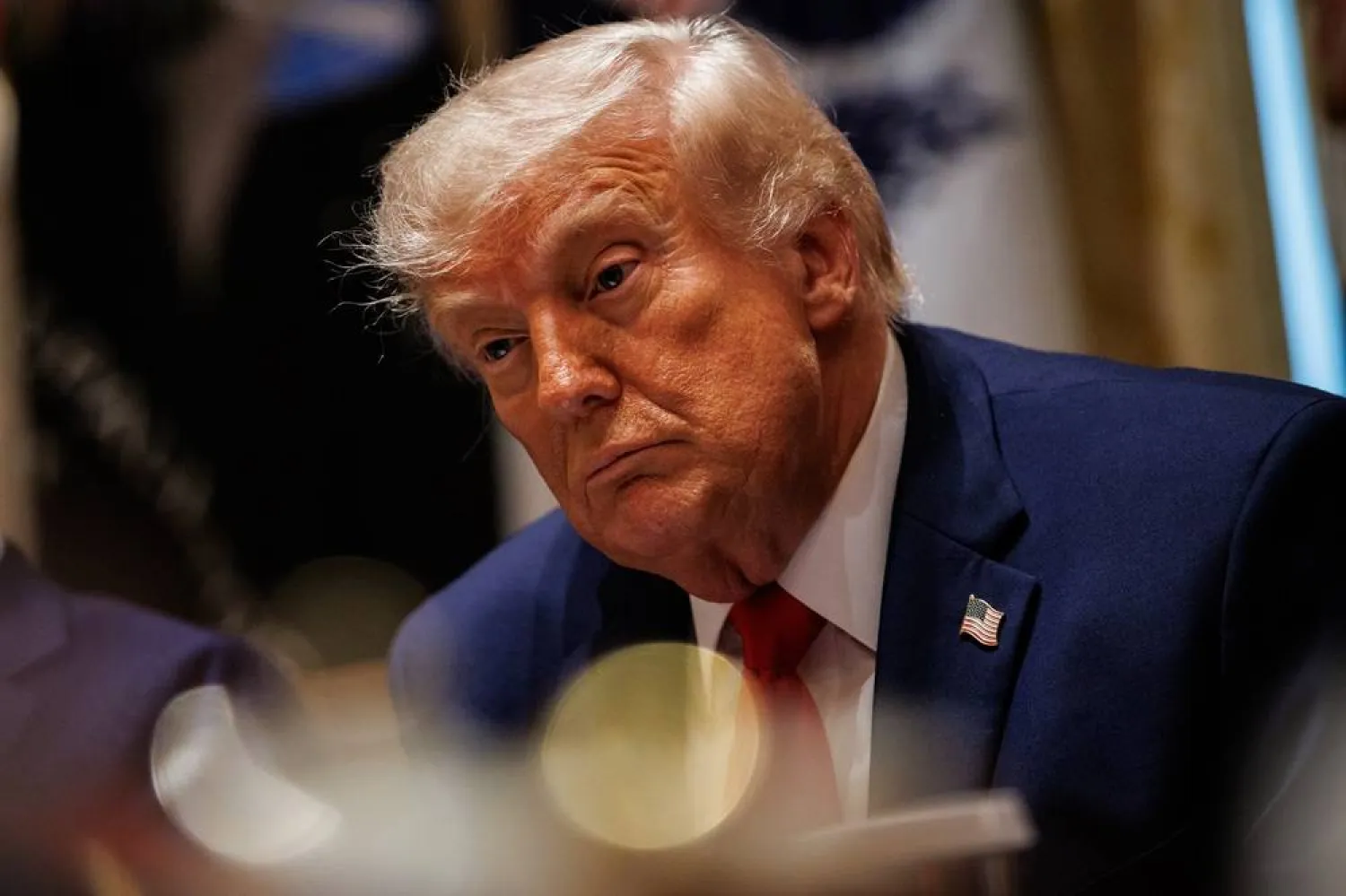 US President Donald Trump looks on during a Cabinet meeting in the Cabinet Room of the White House in Washington, DC, USA, 27 May 2026. (EPA)