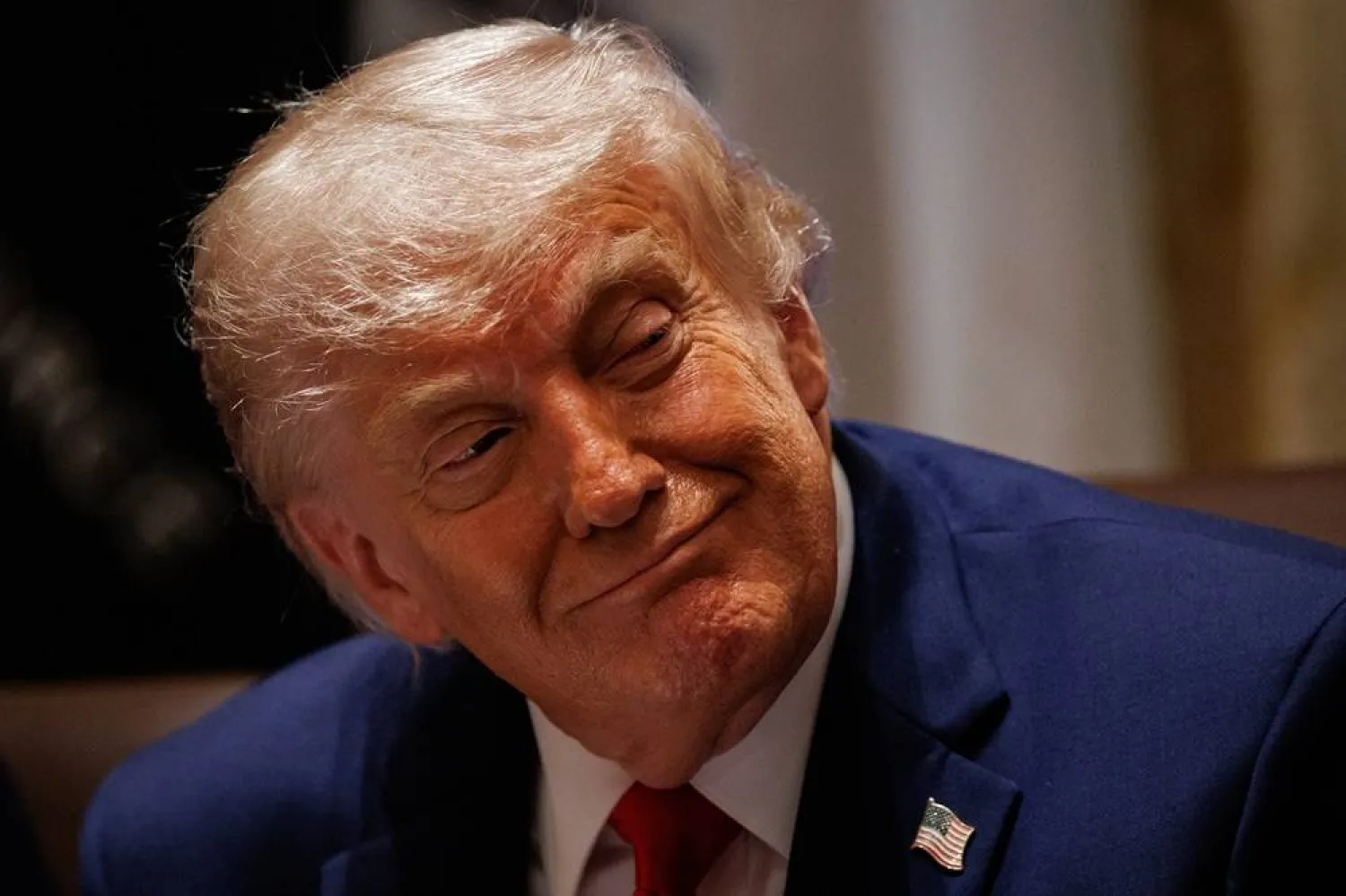 US President Donald Trump reacts during a Cabinet meeting in the Cabinet Room of the White House in Washington, DC, USA, 27 May 2026. (EPA)