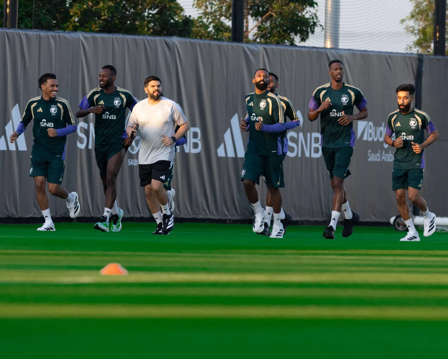 جانب من الحصة التدريبية الأولى للأخضر في أوستن (المنتخب السعودي) 