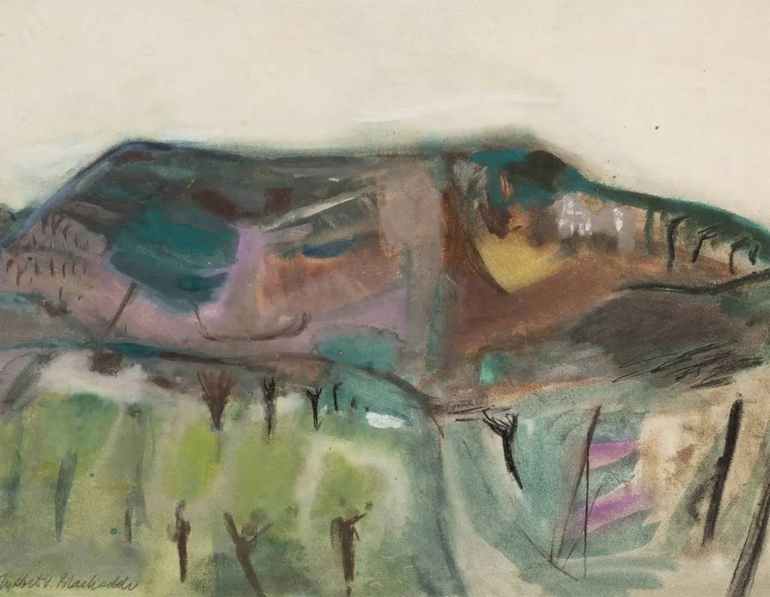 "Winter Hillside", circa 1955-56, is one of the works to be exhibited at the Jenna Burlingham Gallery. (Jenna Burlingham Gallery)
