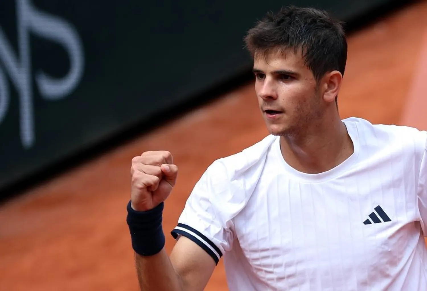 Rafael Jodar of Spain during his Men's 4th round match against Pablo Carreno Busta of Spain at the French Open Grand Slam tennis tournament at Roland Garros in Paris, France, 31 May 2026. (EPA)