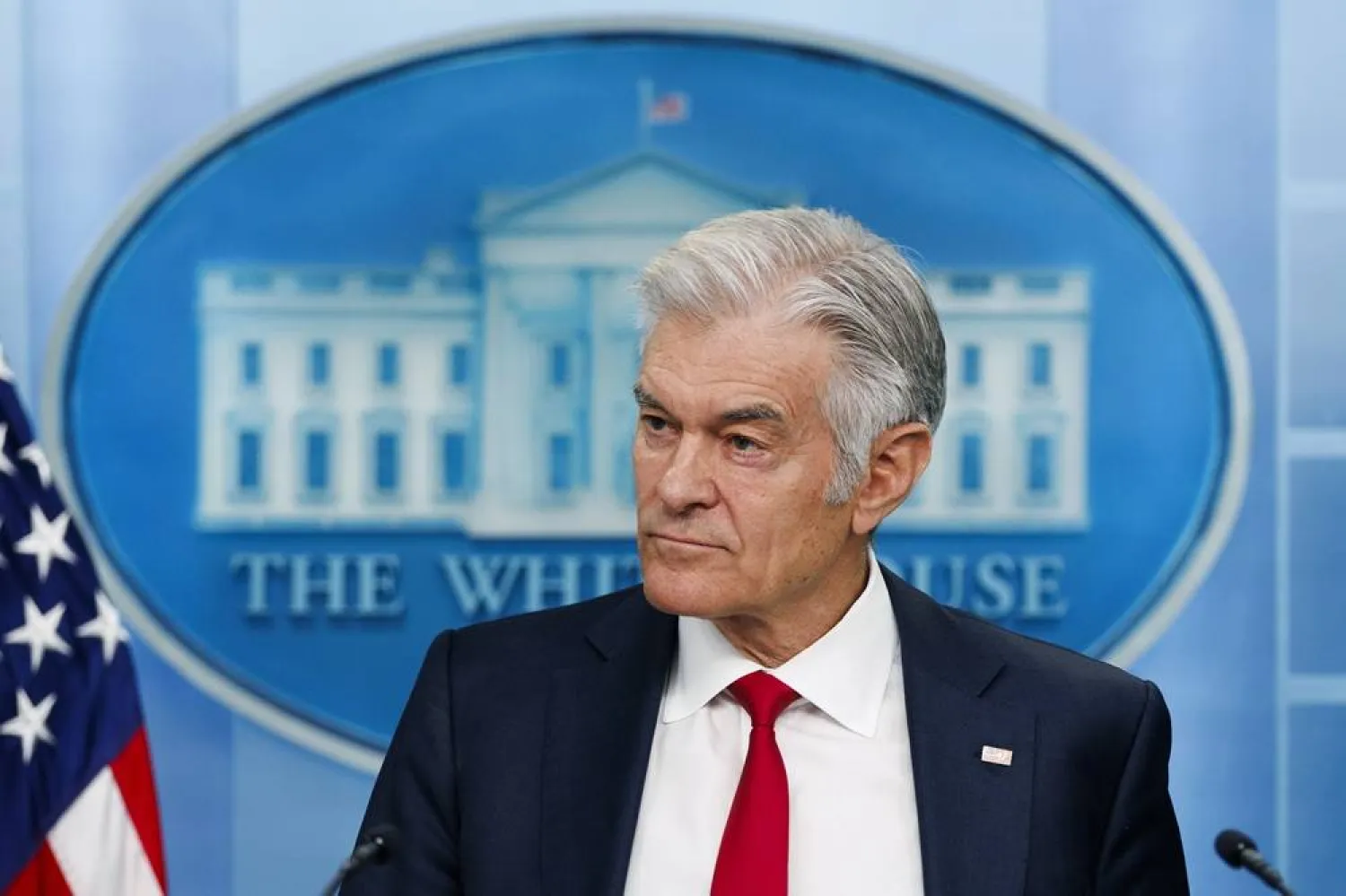 US Centers for Medicare and Medicaid Services Administrator Mehmet Oz attends a press conference in the James S. Brady Press Briefing Room at the White House in Washington, DC, USA, 02 June 2026. (EPA)