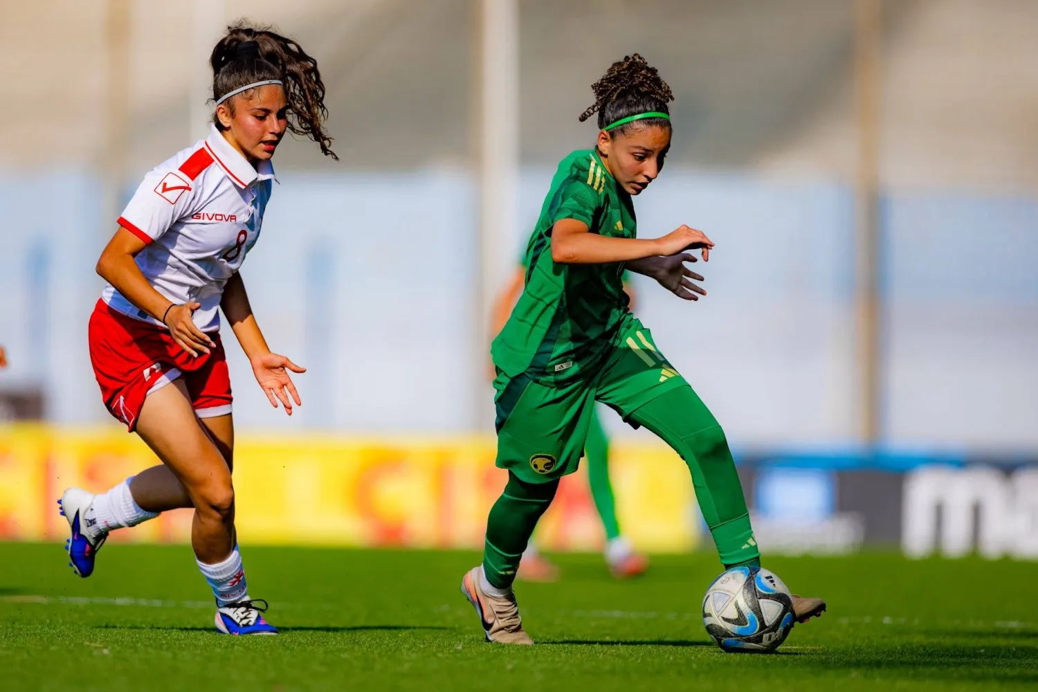 جانب من مواجهة المنتخب السعودي للناشئات أمام مالطا (الاتحاد السعودي)