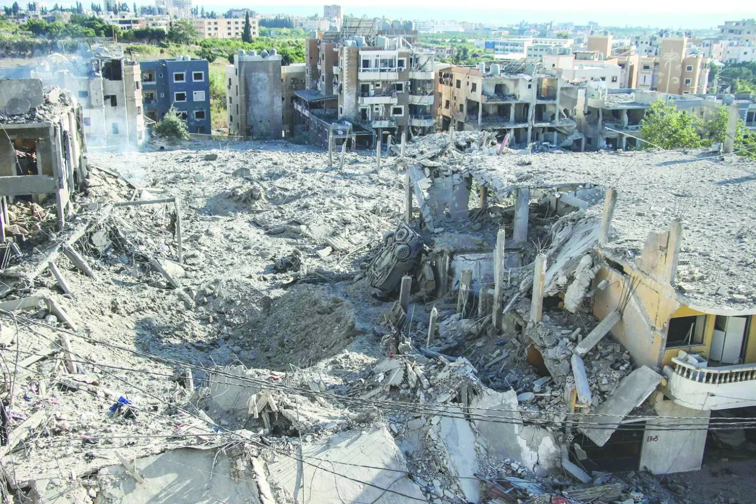 A photograph shows the aftermath of Israeli airstrikes in the Burj al-Chamali area near the southern city of Tyre, on June 2, 2026. (Photo by Kawnat HAJU / AFP)