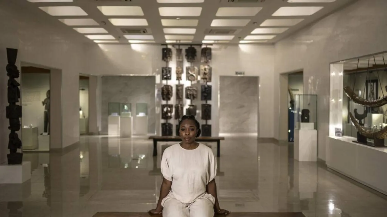 Tinuke Odunfa, the interior designer of the gallery, aimed to modernize the space and present Nigerian history in an an 'immersive' environment. OLYMPIA DE MAISMONT / AFP
