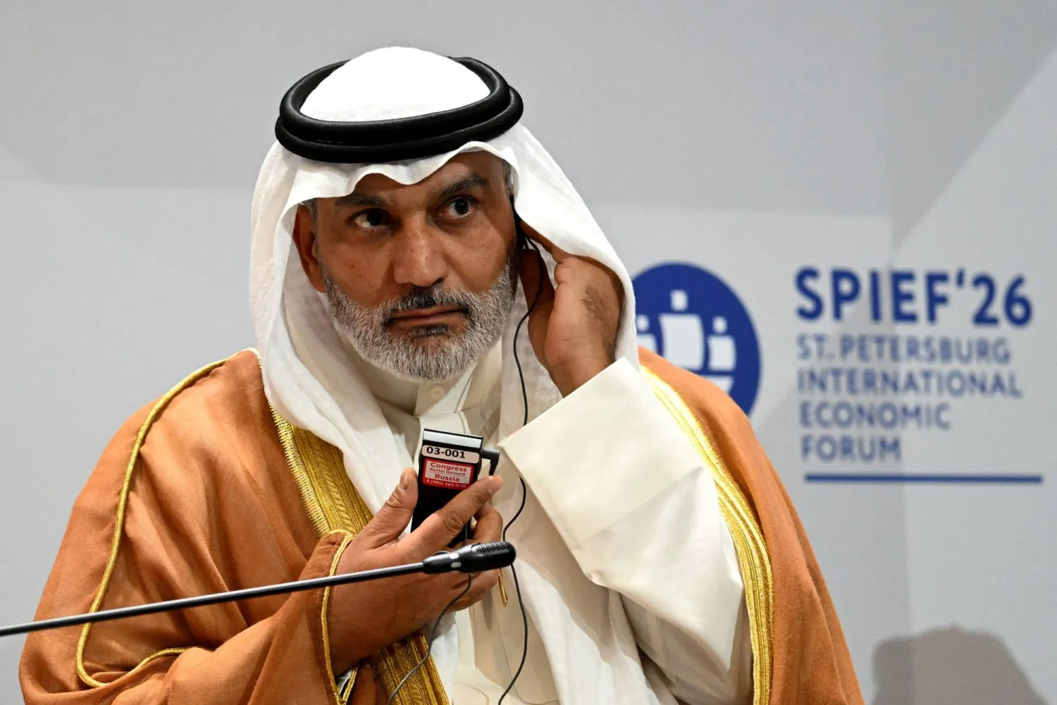 OPEC Secretary General Haitham Al Ghais attends the St. Petersburg International Economic Forum (SPIEF) in Saint Petersburg on June 4, 2026. (Photo by Olga MALTSEVA / AFP)