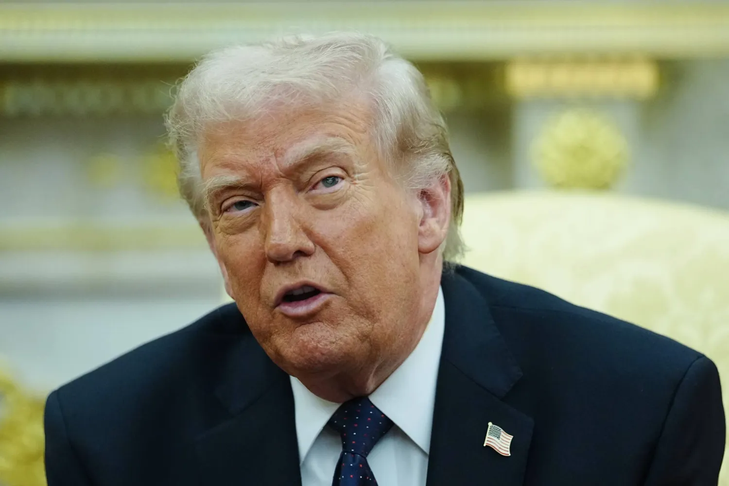FILED - 03 March 2026, US, Washington: FILE PHOTO - US President Donald Trump speaks during a meeting in the White House. Photo: Kay Nietfeld/dpa