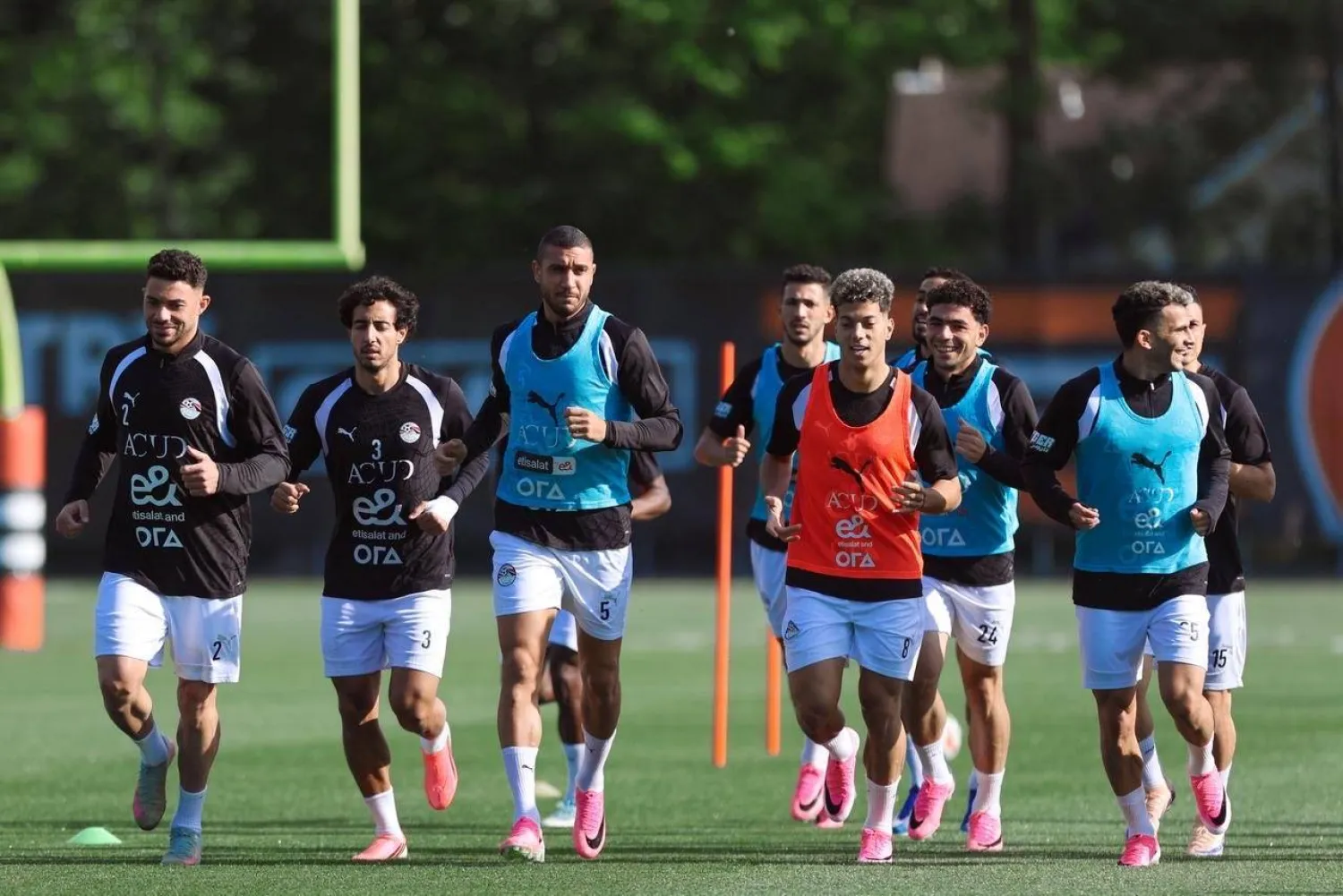 جانب من تدريبات منتخب مصر في أوهايو (الاتحاد المصري)