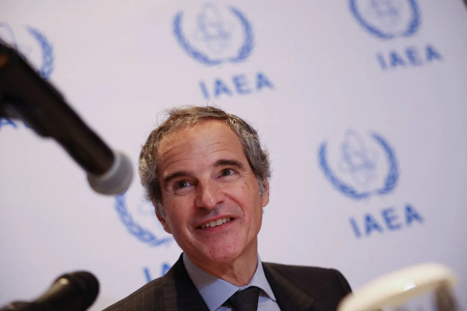 Director General of the International Atomic Energy Agency (IAEA) Rafael Mariano Grossi speaks during a press conference in Abu Dhabi, United Arab Emirates, June 2, 2026. REUTERS/Amr Alfiky